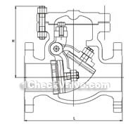 ANSI swing check valve constructral diagram