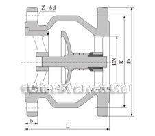 Energy-saving muffler check valve constructral diagram