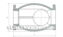 HQ44X flange single ball check valve constructral diagram