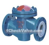 Flange lift lined rubber, lined fluorine check valves(pic1)