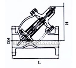 Flange multifunctional three-in-one check valve constructral diagram