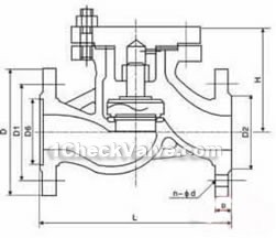 Flange straight-through high pressure check valve constructral diagram