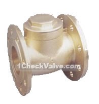 Flange swing brass check valves