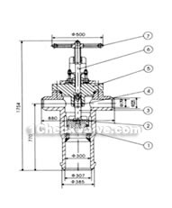 DN175 High pressure heater exit check valve constructral diagram(pic3)