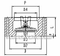 Lug wafer double disc swing check valve constructral diagram(pic2)