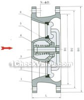 Oversized silent check valve constructral diagram