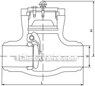 Pound power station swing check valve constructral diagram