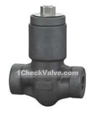 Pressure self-sealing lift check valves