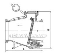 Tiny drag slow close swing check valve constructral diagram(pic1)