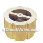 Wafer brass muffler check valves