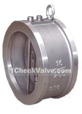 Wafer double disc butterfly check valves