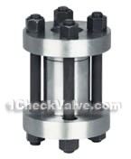 Wafer vertical high pressure check valves