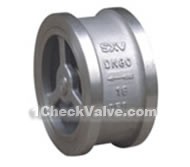 Wafer vertical lift check valves