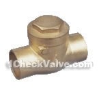 Welding swing brass check valves