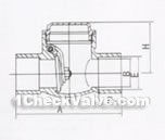 Welding swing brass check valve constructral diagram